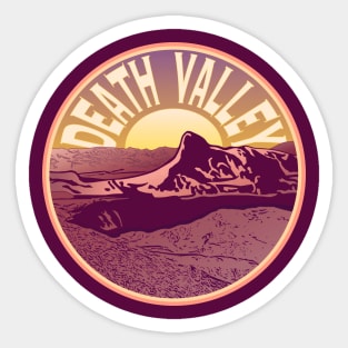 Sunrise In Death Valley WPA Style Logo Sticker